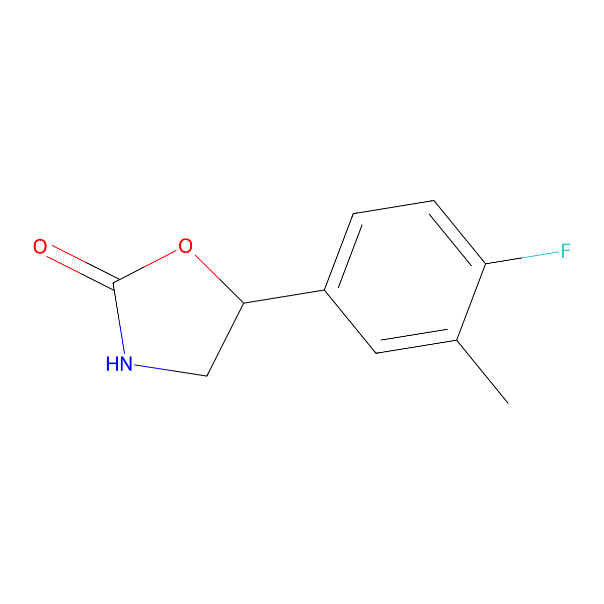 5-(4-Fluoro-3-methylphenyl)oxazolidin-2-one molecular structure, CAS 1490269-82-3