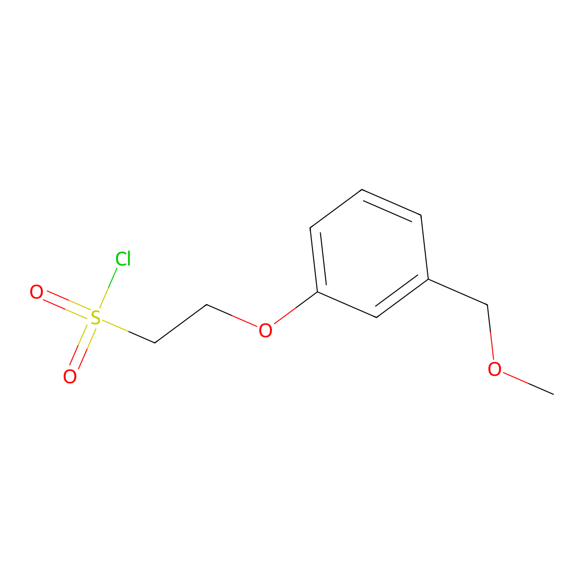 2-(3-(Methoxymethyl)phenoxy)ethane-1-sulfonyl chloride molecular structure, CAS 1490275-67-6