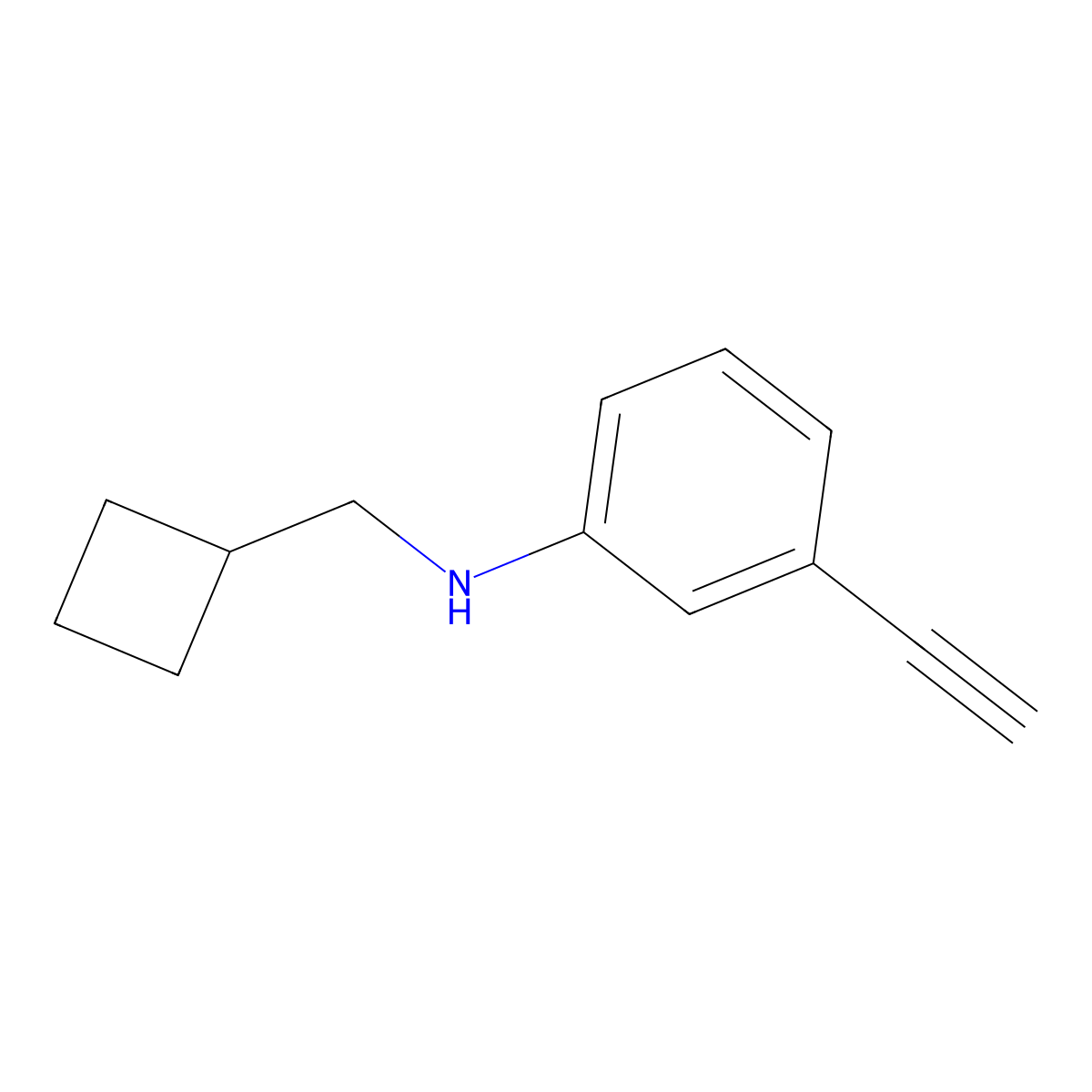 N-(cyclobutylmethyl)-3-ethynylaniline molecular structure, CAS 1490278-80-2