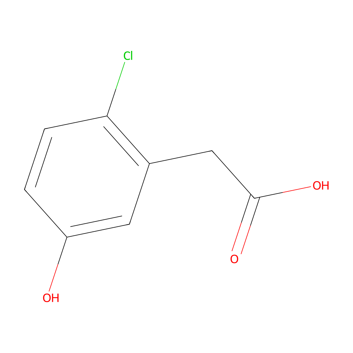 2-(2-Chloro-5-hydroxyphenyl)acetic acid molecular structure, CAS 149029-87-8