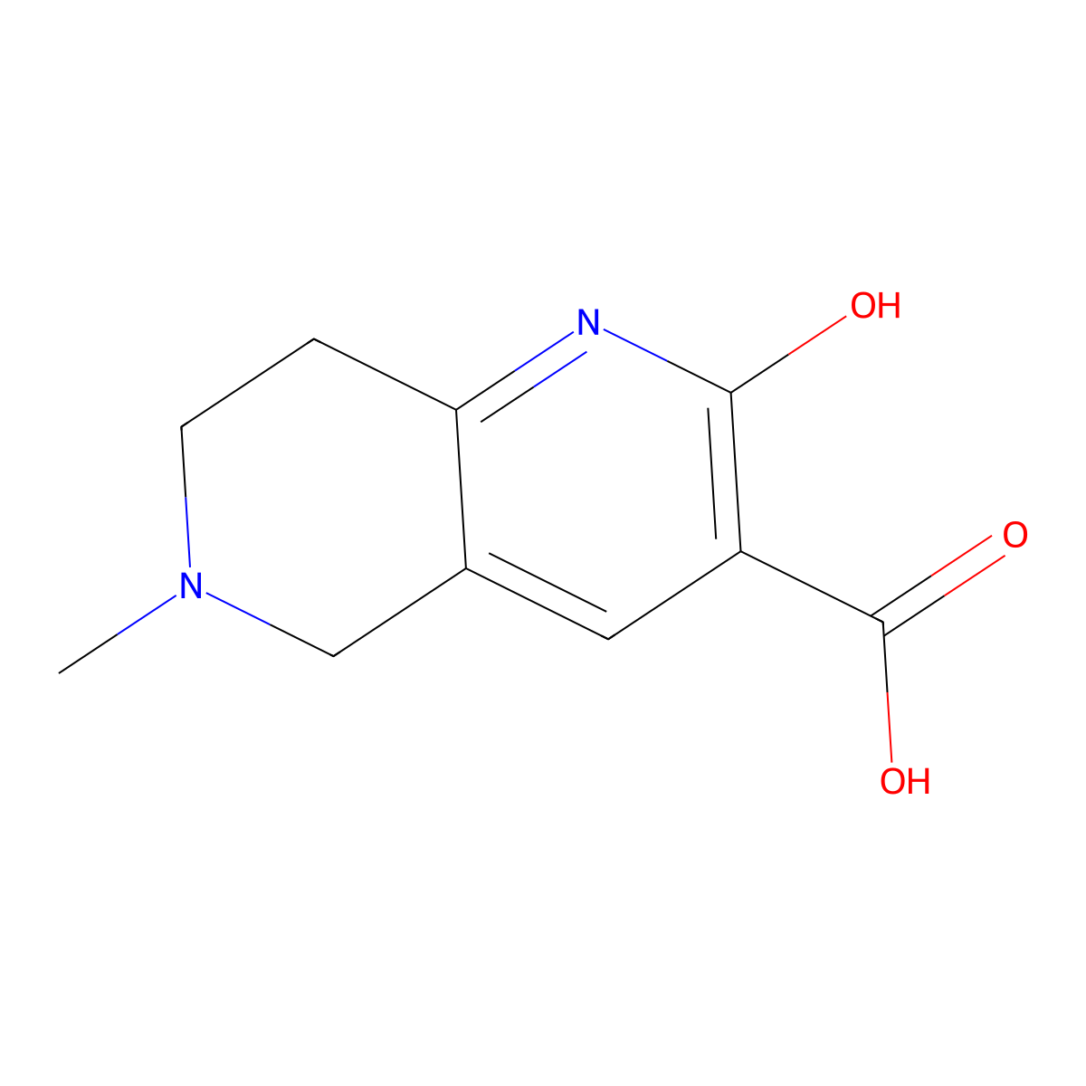 6-Methyl-2-oxo-1,2,5,6,7,8-hexahydro-1,6-naphthyridine-3-carboxylic acid molecular structure, CAS 14903-72-1