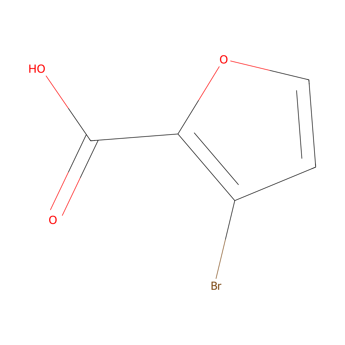 3-Bromofuran-2-carboxylic acid molecular structure, CAS 14903-90-3
