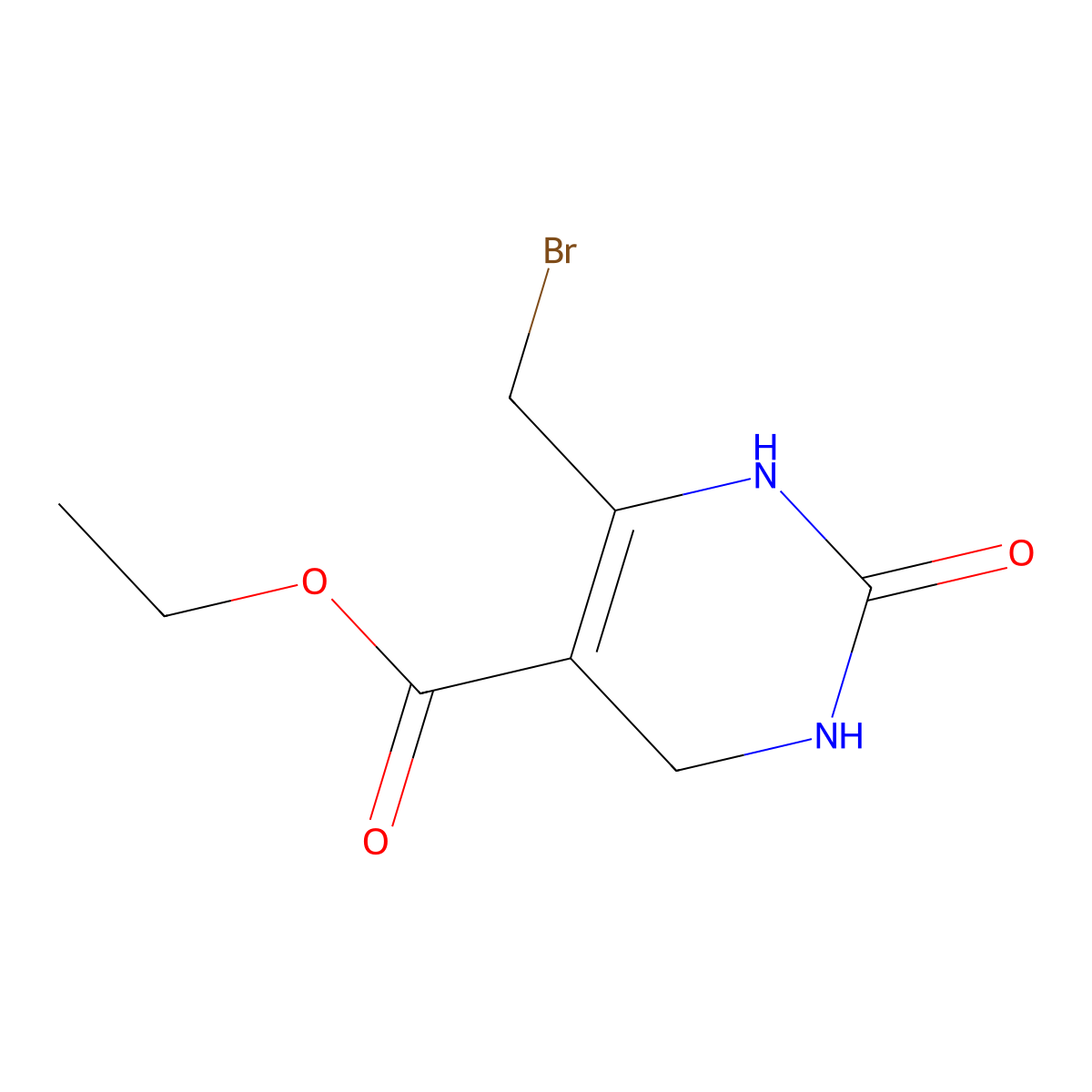 Ethyl 6-(bromomethyl)-2-oxo-1,2,3,4-tetrahydropyrimidine-5-carboxylate molecular structure, CAS 14903-94-7
