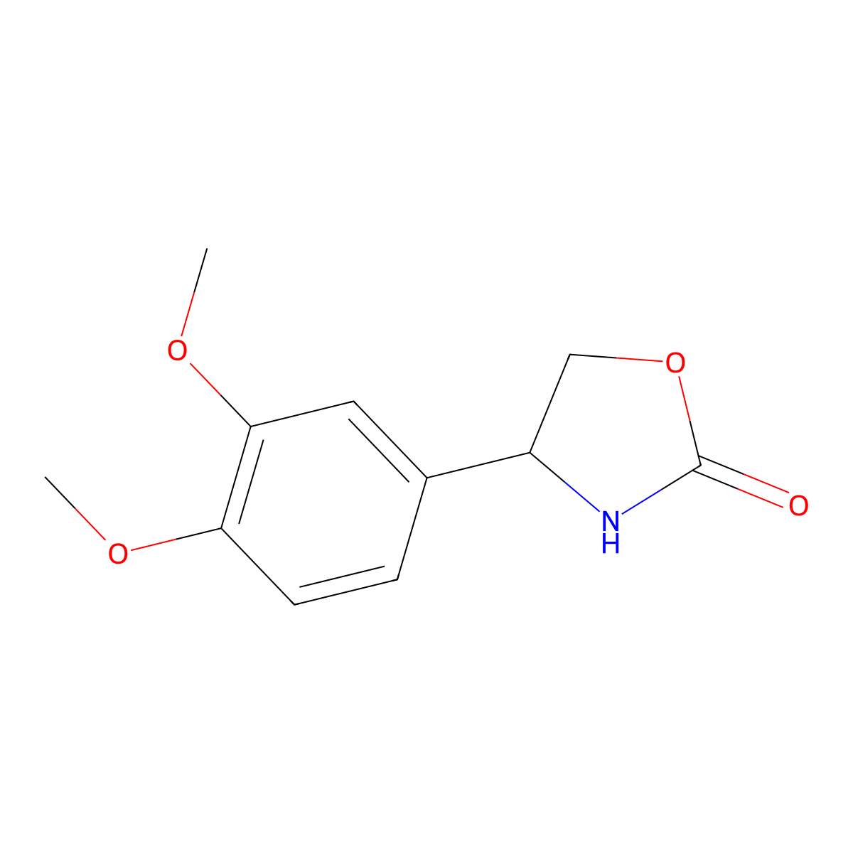 4-(3,4-Dimethoxyphenyl)oxazolidin-2-one molecular structure, CAS 1490309-92-6