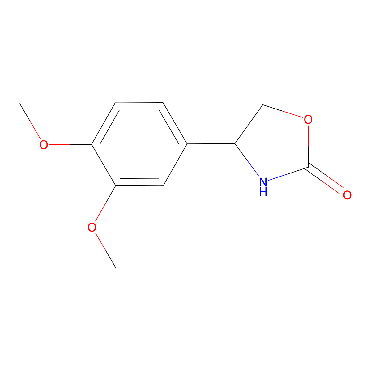 4-(3,4-Dimethoxyphenyl)oxazolidin-2-one molecular structure, CAS 1490309-92-6