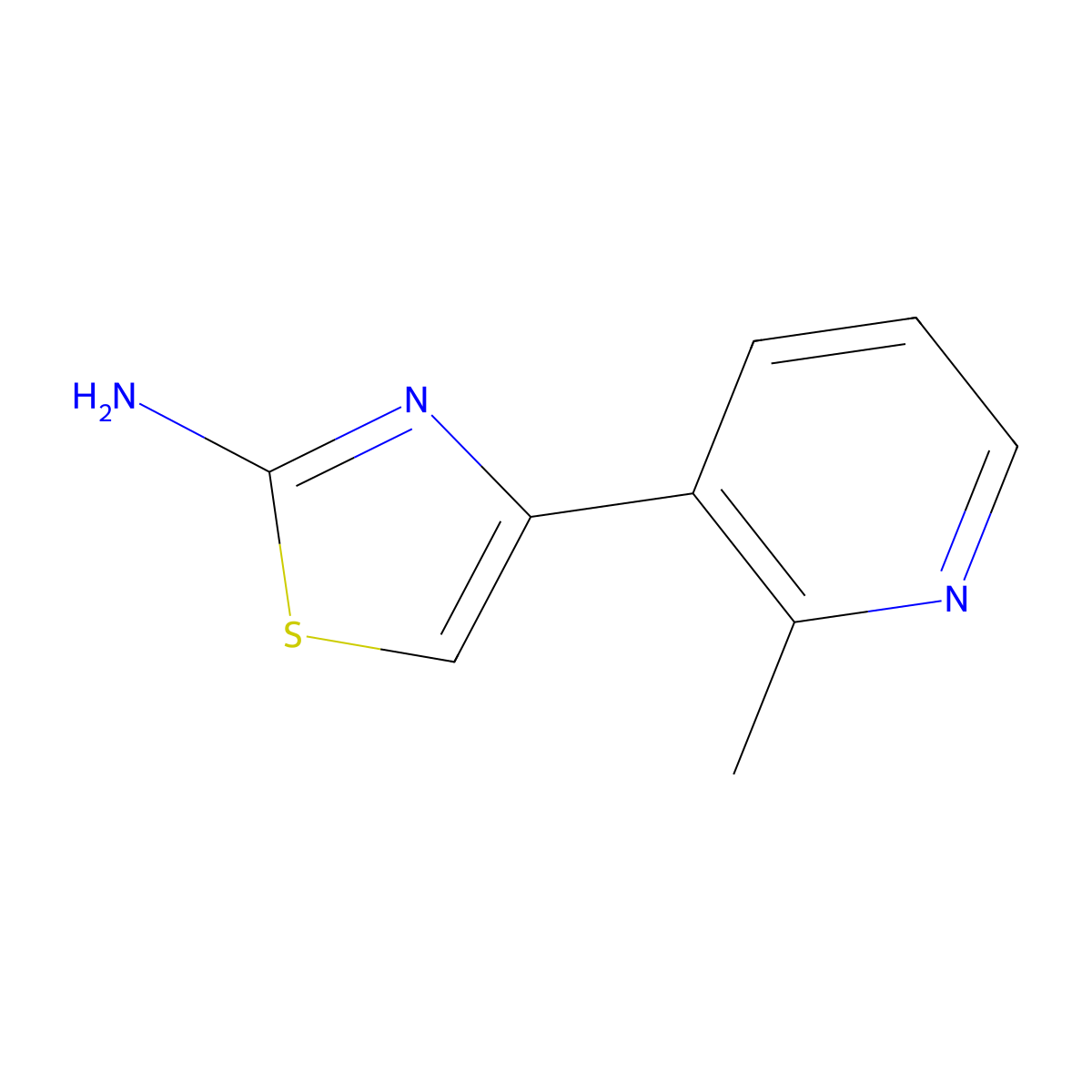4-(2-Methylpyridin-3-yl)-1,3-thiazol-2-amine molecular structure, CAS 1490314-24-3