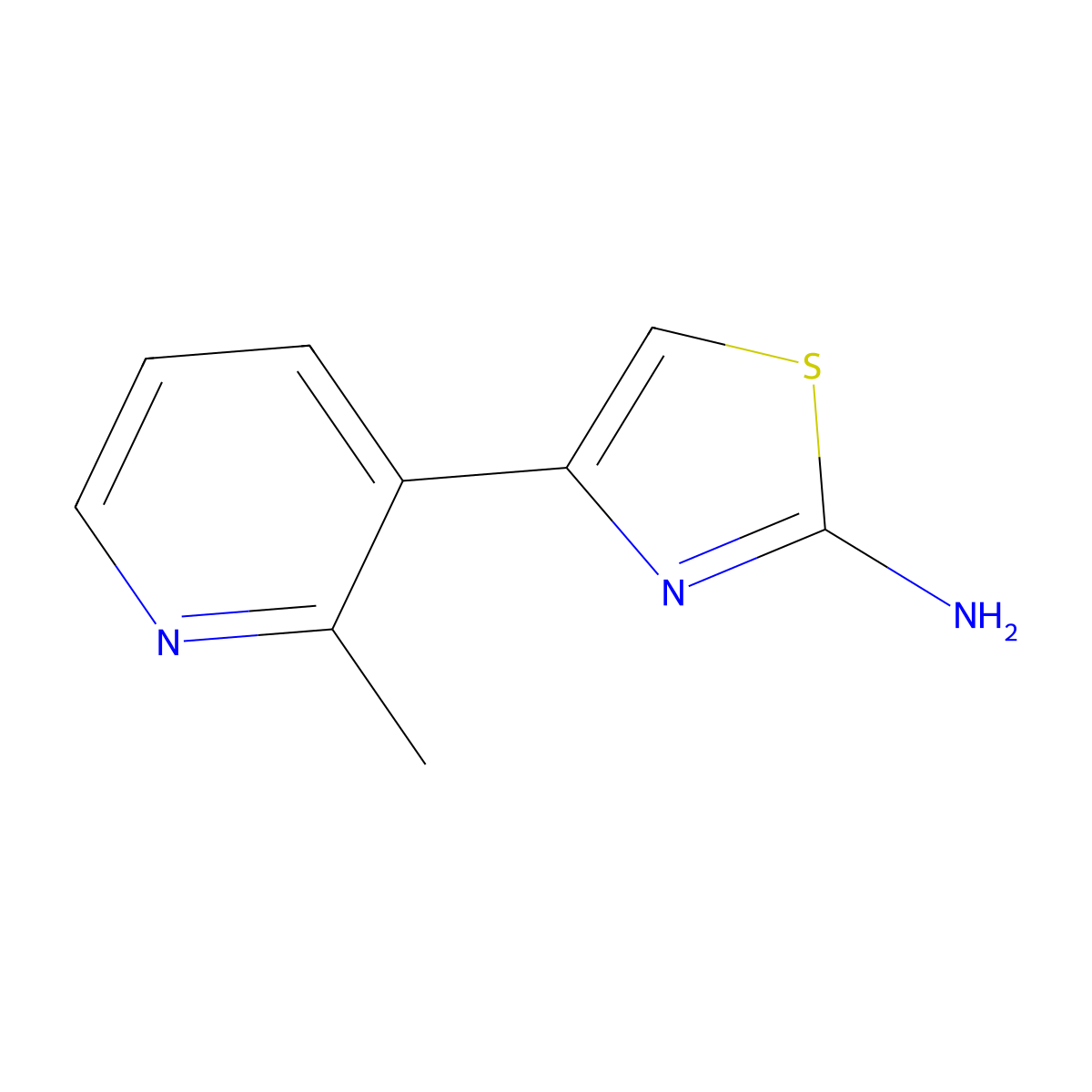 4-(2-Methylpyridin-3-yl)-1,3-thiazol-2-amine molecular structure, CAS 1490314-24-3