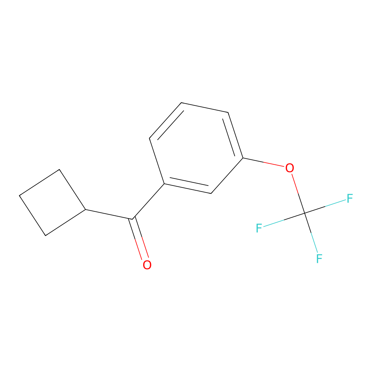 Cyclobutyl[3-(trifluoromethoxy)phenyl]methanone molecular structure, CAS 1490321-01-1