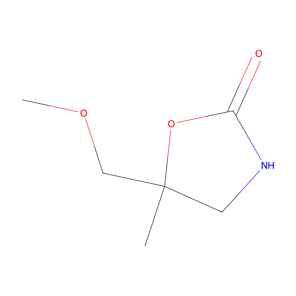 5-(Methoxymethyl)-5-methyl-1,3-oxazolidin-2-one molecular structure, CAS 1490326-42-5