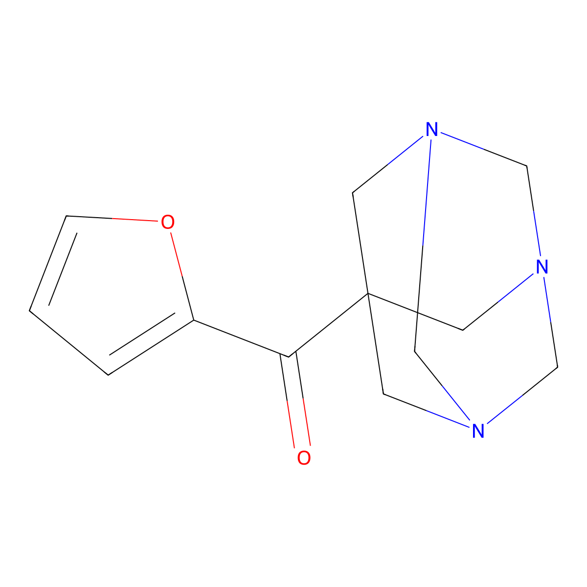 1,3,5-Triazaadamantan-7-yl(furan-2-yl)methanone molecular structure, CAS 149034-83-3