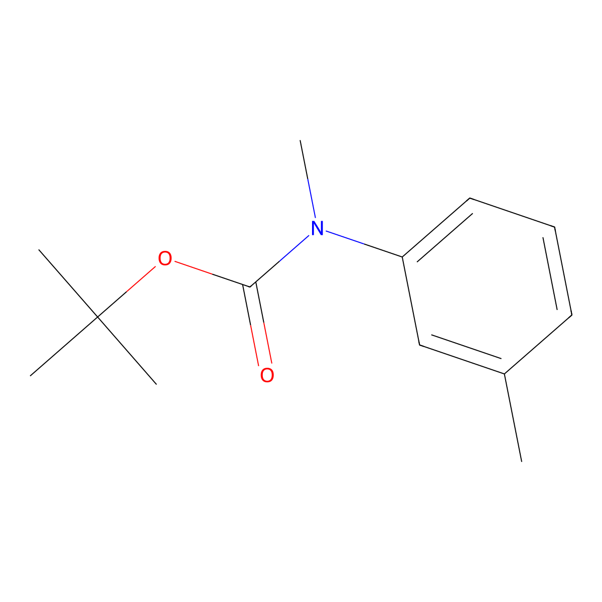 tert-butyl N-methyl-N-(3-methylphenyl)carbamate molecular structure, CAS 1490364-79-8