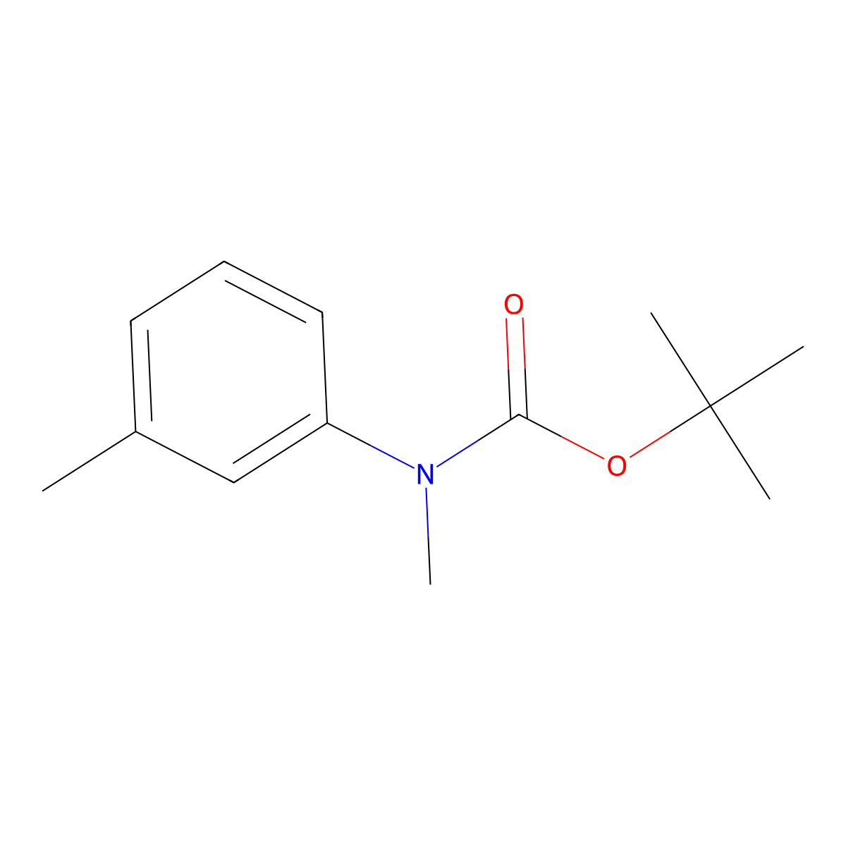 tert-butyl N-methyl-N-(3-methylphenyl)carbamate molecular structure, CAS 1490364-79-8