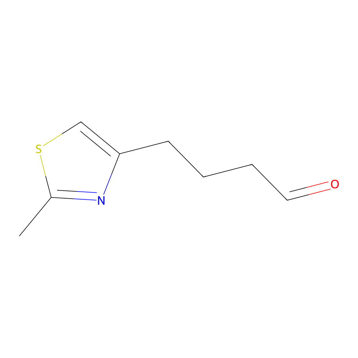 4-(2-Methylthiazol-4-yl)butanal molecular structure, CAS 1490366-73-8