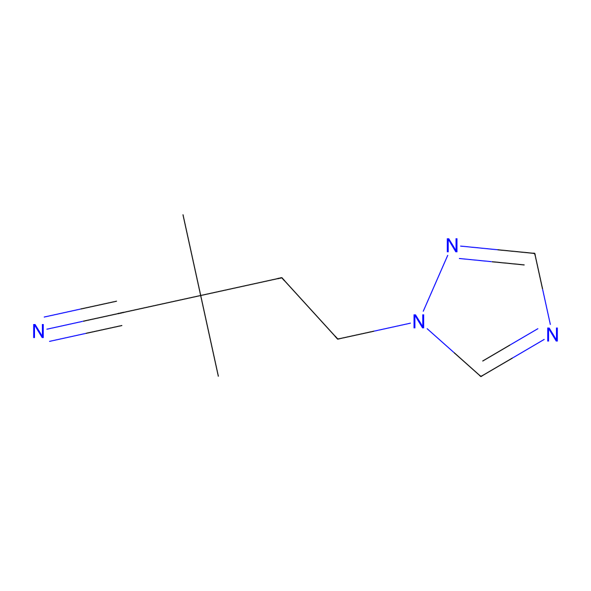 2,2-Dimethyl-4-(1h-1,2,4-triazol-1-yl)butanenitrile molecular structure, CAS 1490391-62-2