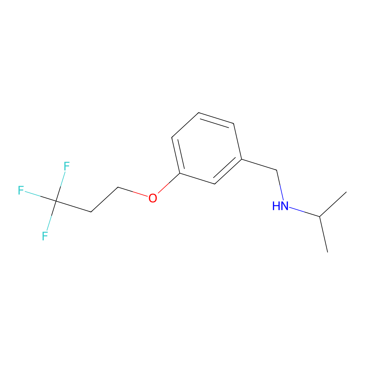 (Propan-2-yl)({[3-(3,3,3-trifluoropropoxy)phenyl]methyl})amine molecular structure, CAS 1490394-64-3