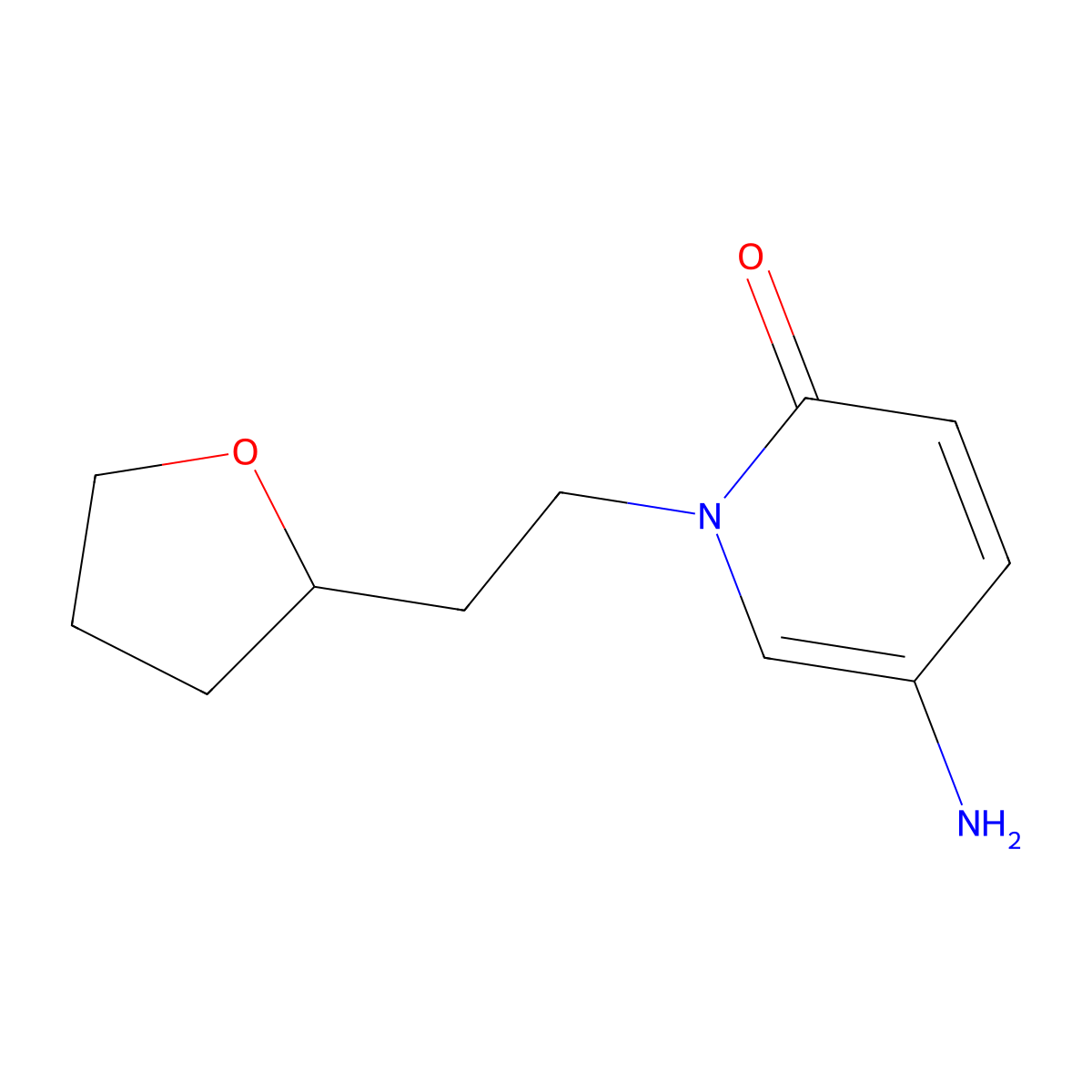 5-Amino-1-(2-(tetrahydrofuran-2-yl)ethyl)pyridin-2(1h)-one molecular structure, CAS 1490411-31-8