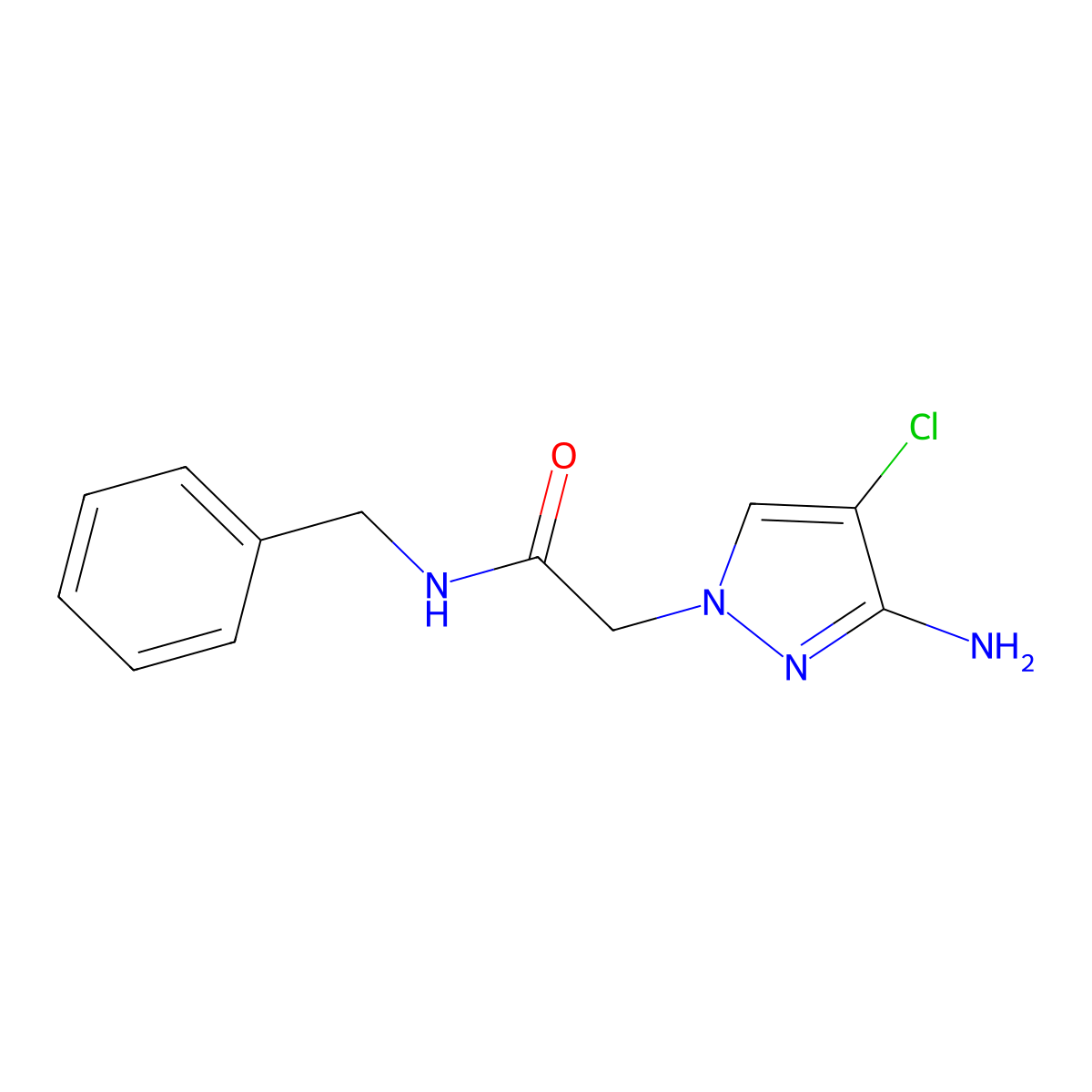 2-(3-Amino-4-chloro-1H-pyrazol-1-YL)-N-benzylacetamide molecular structure, CAS 1490445-98-1