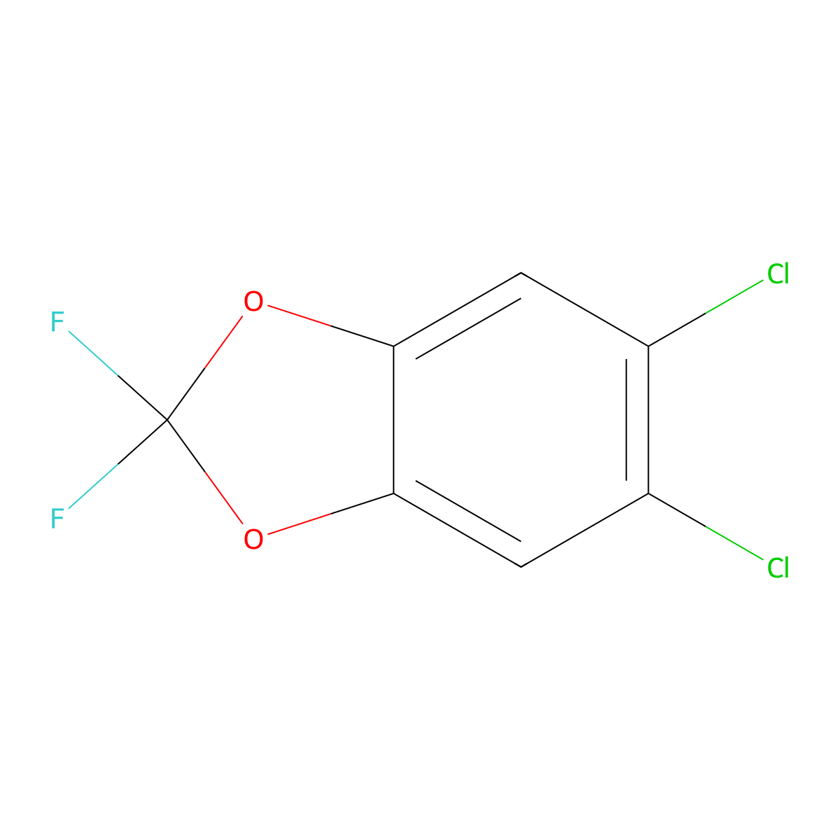 5,6-Dichloro-2,2-difluorobenzo[d][1,3]dioxole molecular structure, CAS 149045-79-4