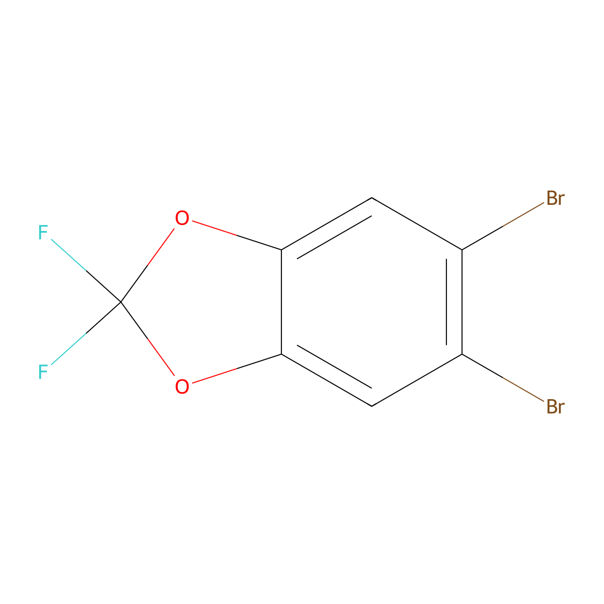 5,6-Dibromo-2,2-difluorobenzo[d][1,3]dioxole molecular structure, CAS 149045-80-7