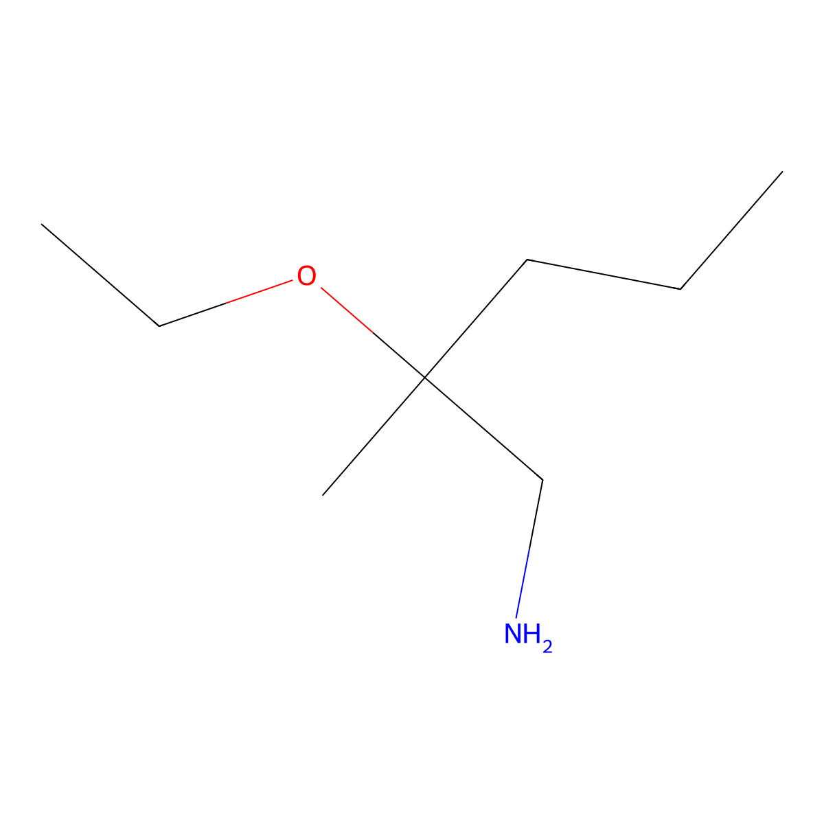 2-Ethoxy-2-methylpentan-1-amine molecular structure, CAS 1490451-16-5