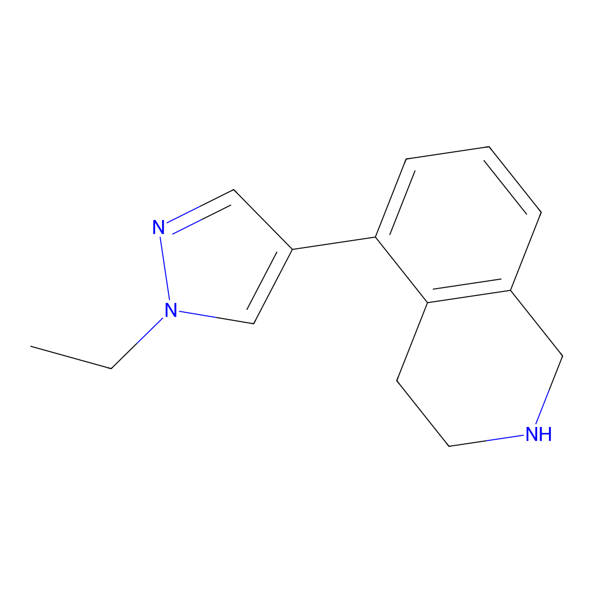 5-(1-Ethyl-1H-pyrazol-4-yl)-1,2,3,4-tetrahydroisoquinoline molecular structure, CAS 1490451-67-6