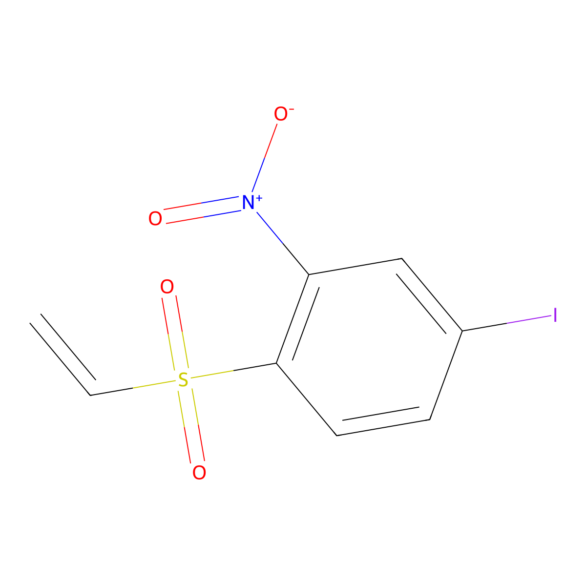 1-(Ethenesulfonyl)-4-iodo-2-nitrobenzene molecular structure, CAS 1490453-46-7
