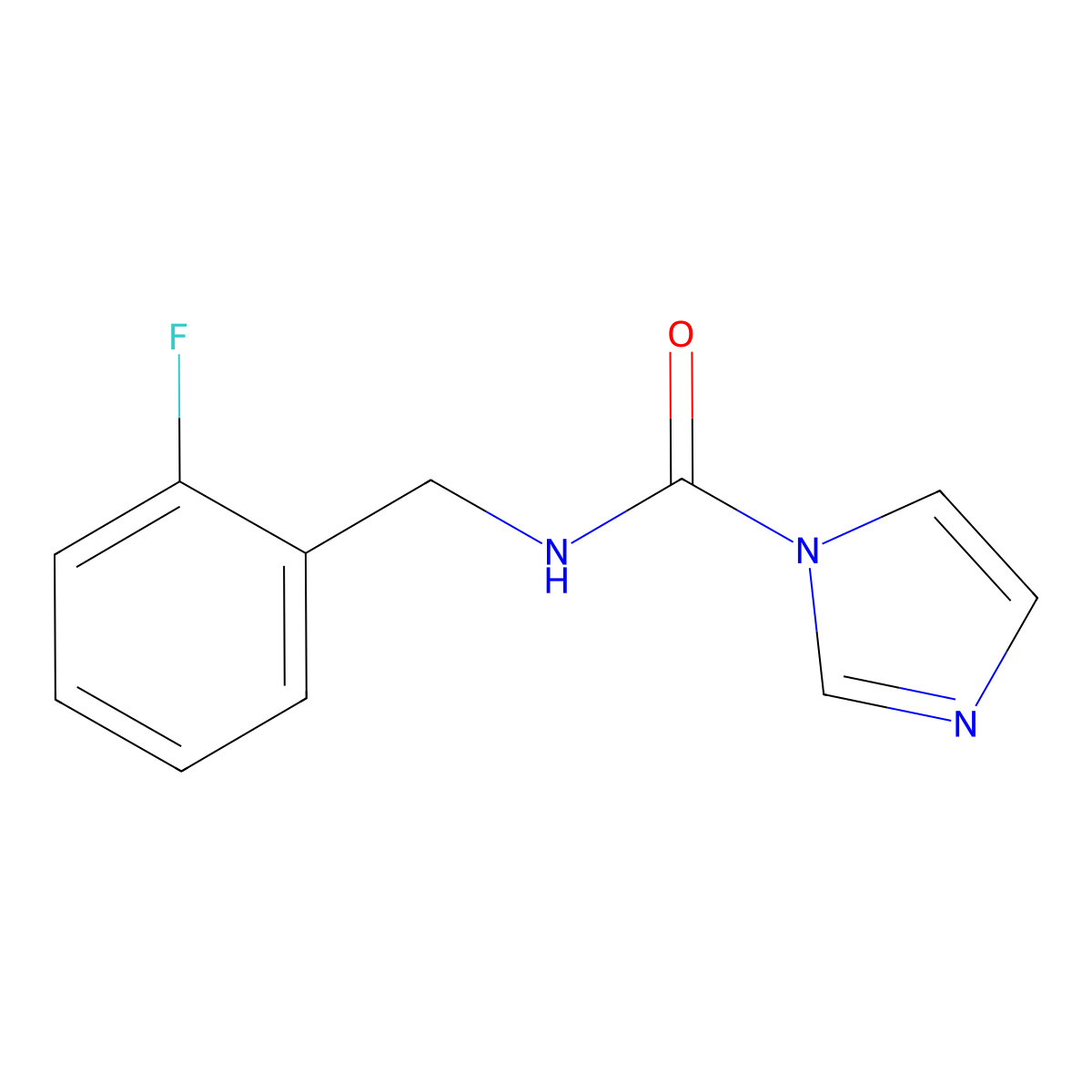 N-(2-fluorobenzyl)-1H-imidazole-1-carboxamide molecular structure, CAS 149047-34-7