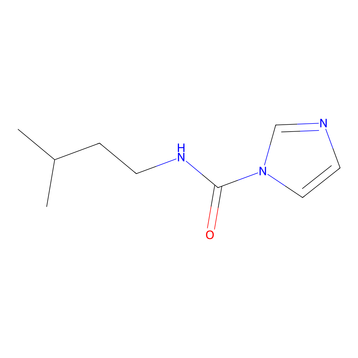 N-(3-methylbutyl)-1H-imidazole-1-carboxamide molecular structure, CAS 149047-78-9
