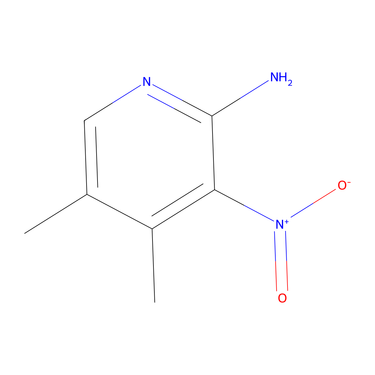 4,5-Dimethyl-3-nitropyridin-2-amine molecular structure, CAS 149049-85-4