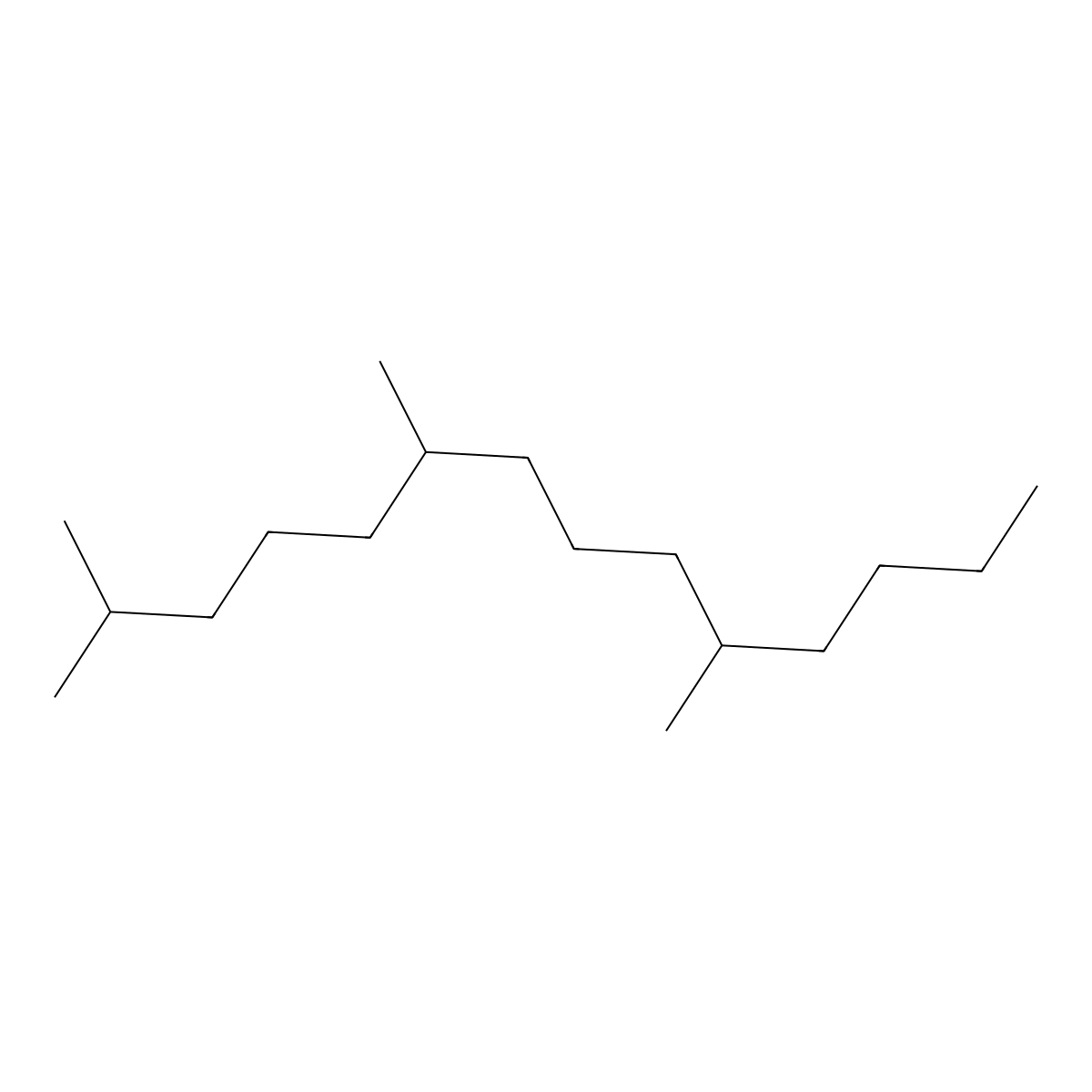 2,6,10-Trimethyltetradecane molecular structure, CAS 14905-56-7
