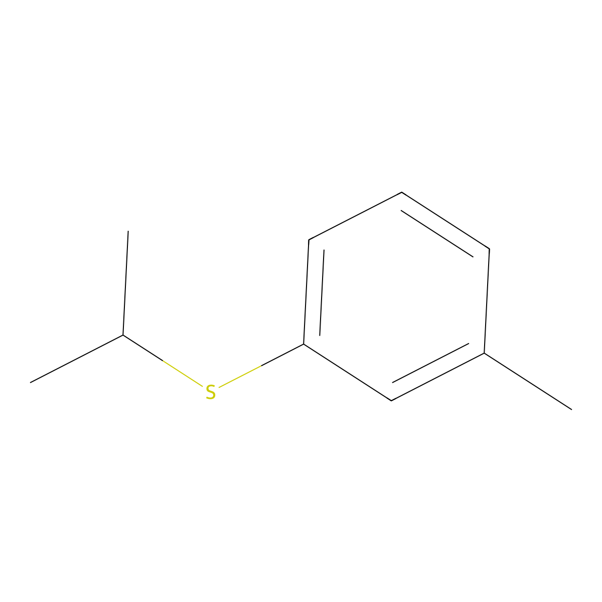 Benzene, 1-methyl-3-((1-methylethyl)thio)- molecular structure, CAS 14905-80-7