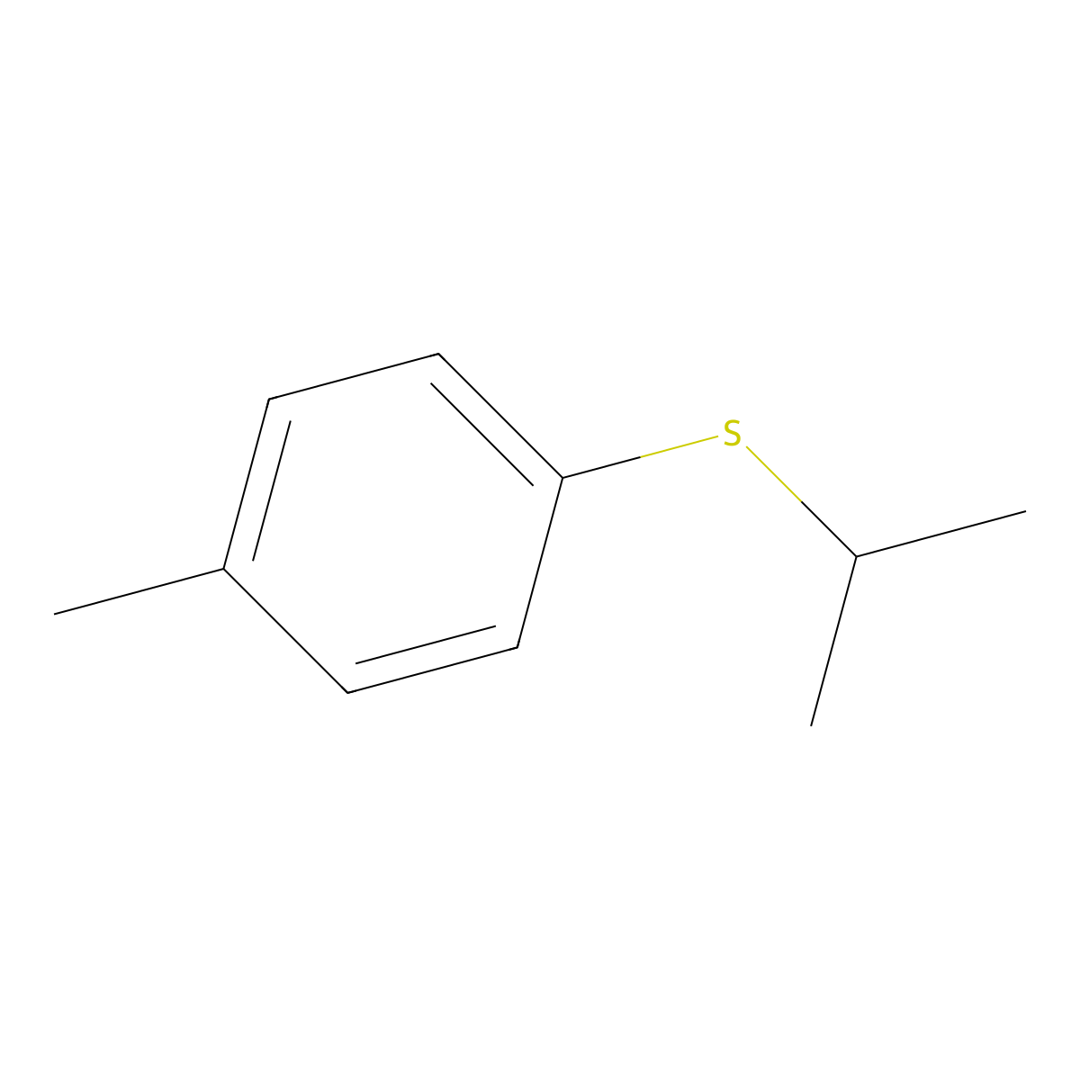 Benzene, 1-methyl-4-((1-methylethyl)thio)- molecular structure, CAS 14905-81-8