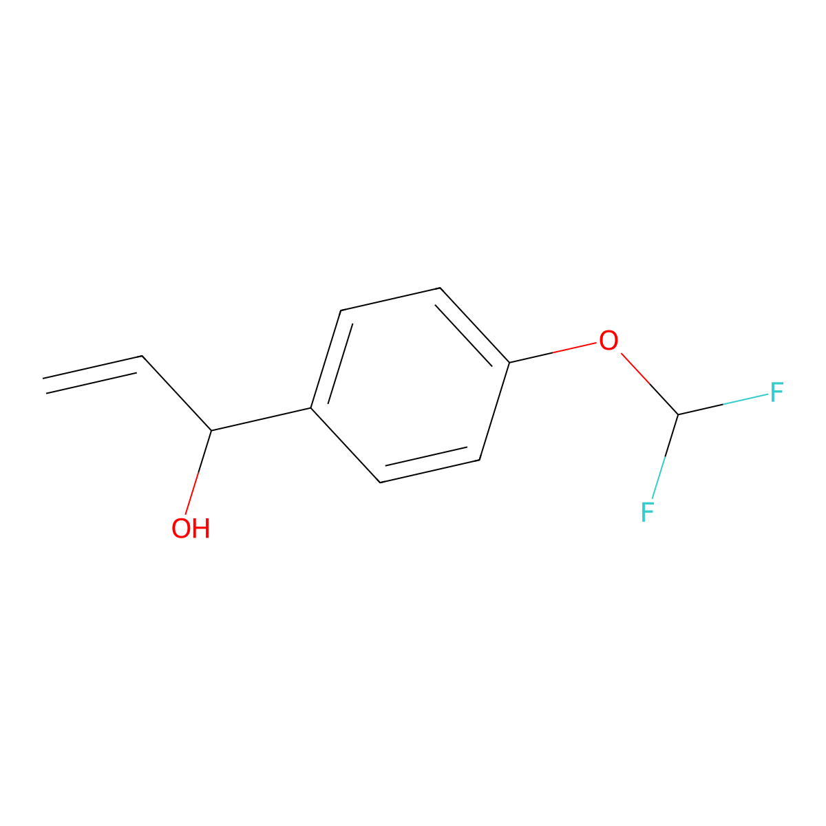 1-(4-(Difluoromethoxy)phenyl)prop-2-en-1-ol molecular structure, CAS 1490525-94-4