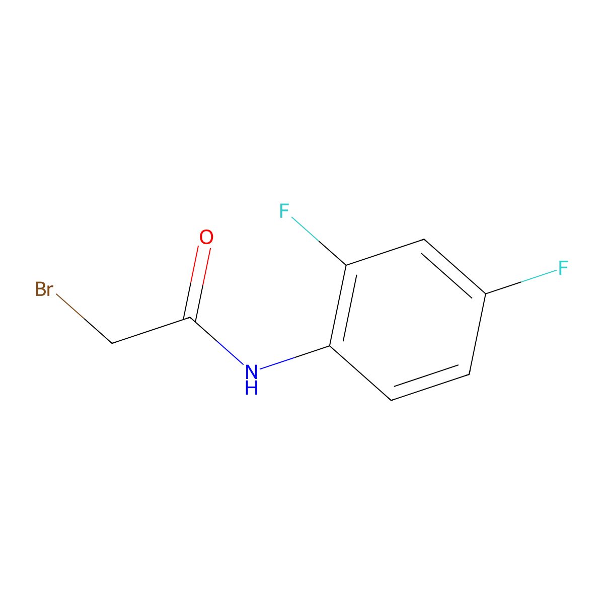 2-bromo-N-(2,4-difluorophenyl)acetamide molecular structure, CAS 149053-57-6