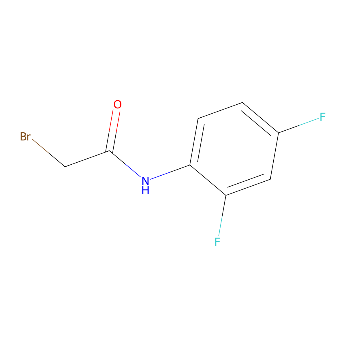 2-bromo-N-(2,4-difluorophenyl)acetamide molecular structure, CAS 149053-57-6