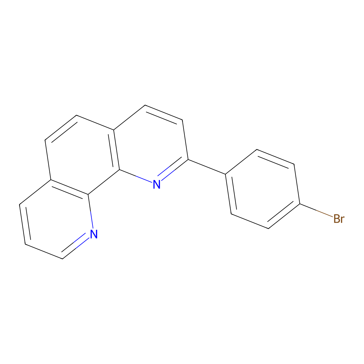 2-(4-Bromophenyl)-1,10-phenanthroline molecular structure, CAS 149054-39-7