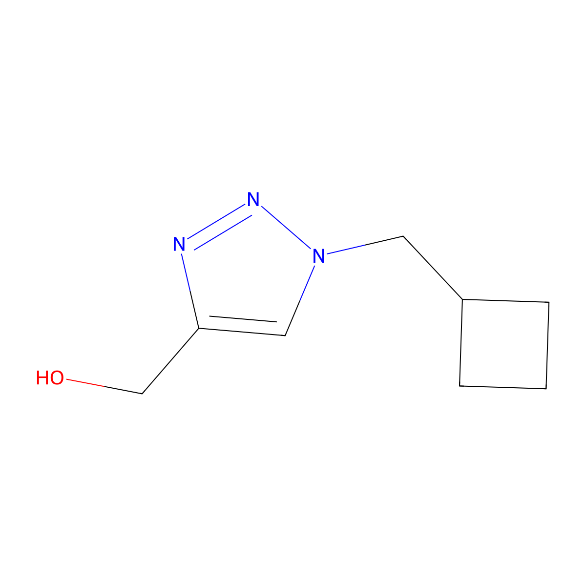 [1-(cyclobutylmethyl)-1H-1,2,3-triazol-4-yl]methanol molecular structure, CAS 1490550-10-1
