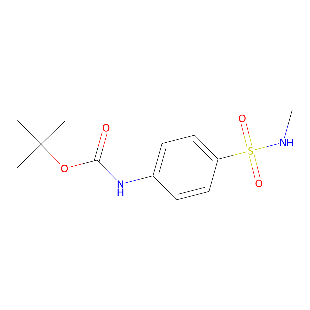 tert-Butyl (4-(N-methylsulfamoyl)phenyl)carbamate molecular structure, CAS 1490554-79-4
