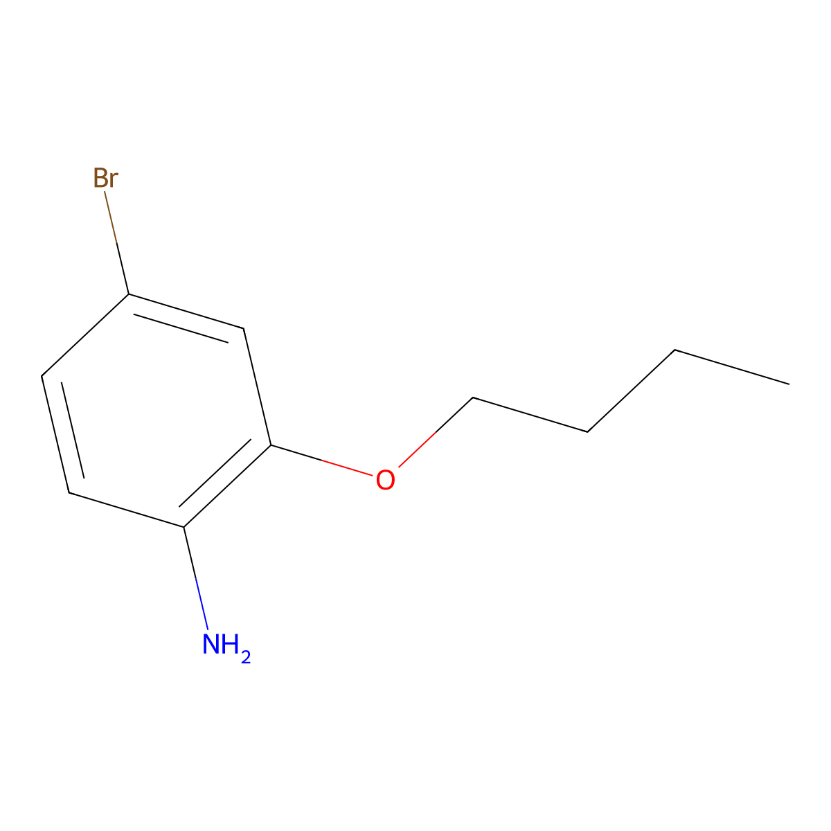 4-Bromo-2-butoxyaniline molecular structure, CAS 1490565-87-1