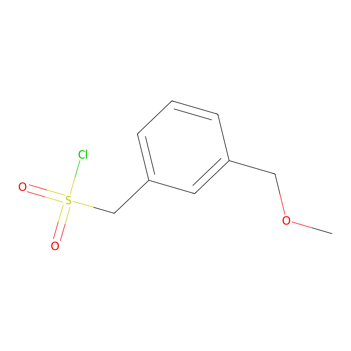 [3-(Methoxymethyl)phenyl]methanesulfonyl chloride molecular structure, CAS 1490575-74-0