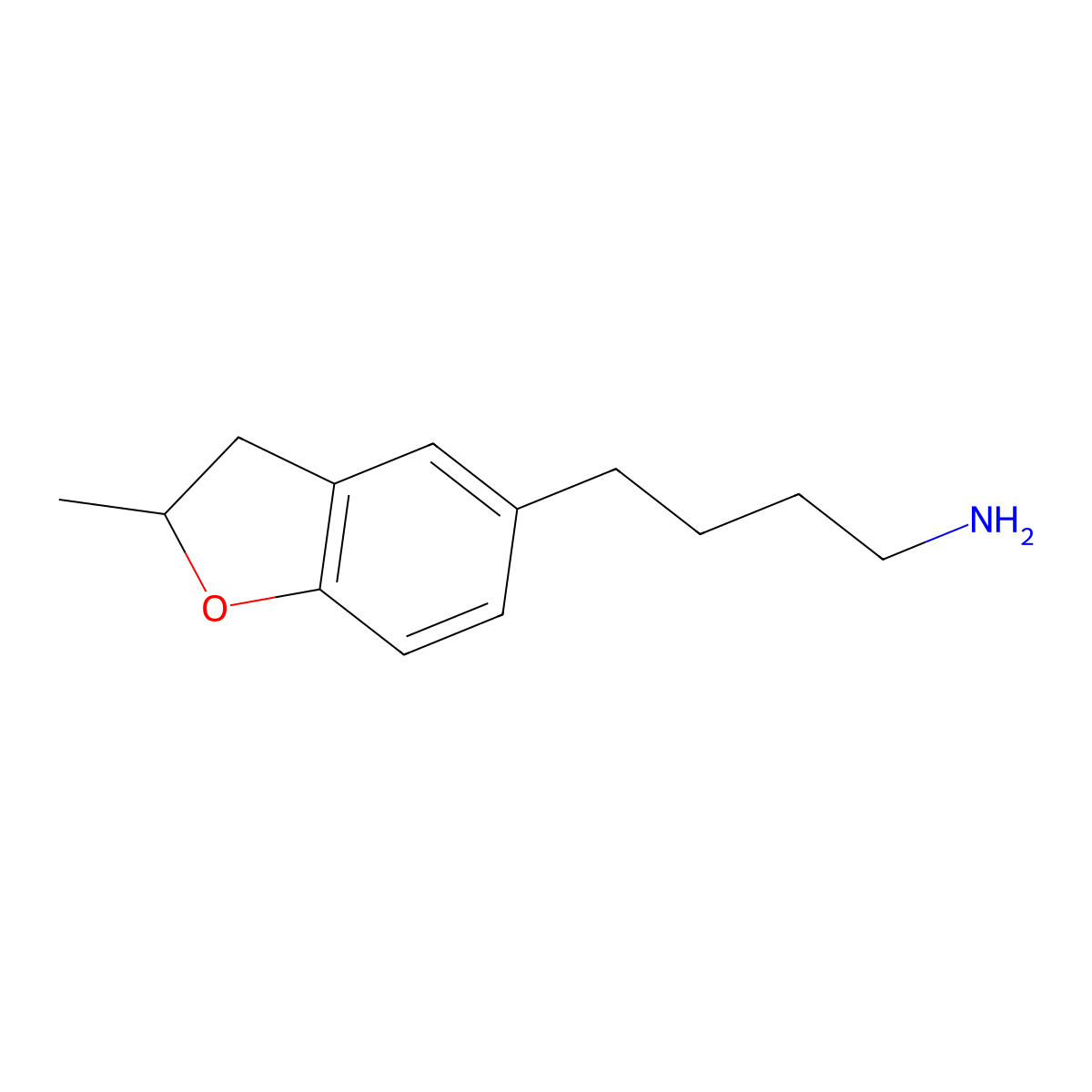 4-(2-Methyl-2,3-dihydrobenzofuran-5-yl)butan-1-amine molecular structure, CAS 1490587-29-5