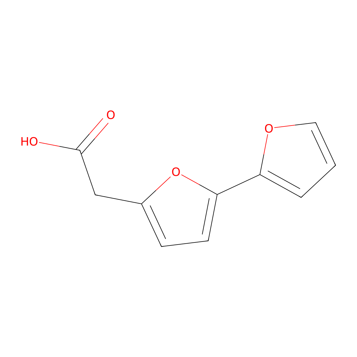 2-[5-(Furan-2-YL)furan-2-YL]acetic acid molecular structure, CAS 1490591-51-9