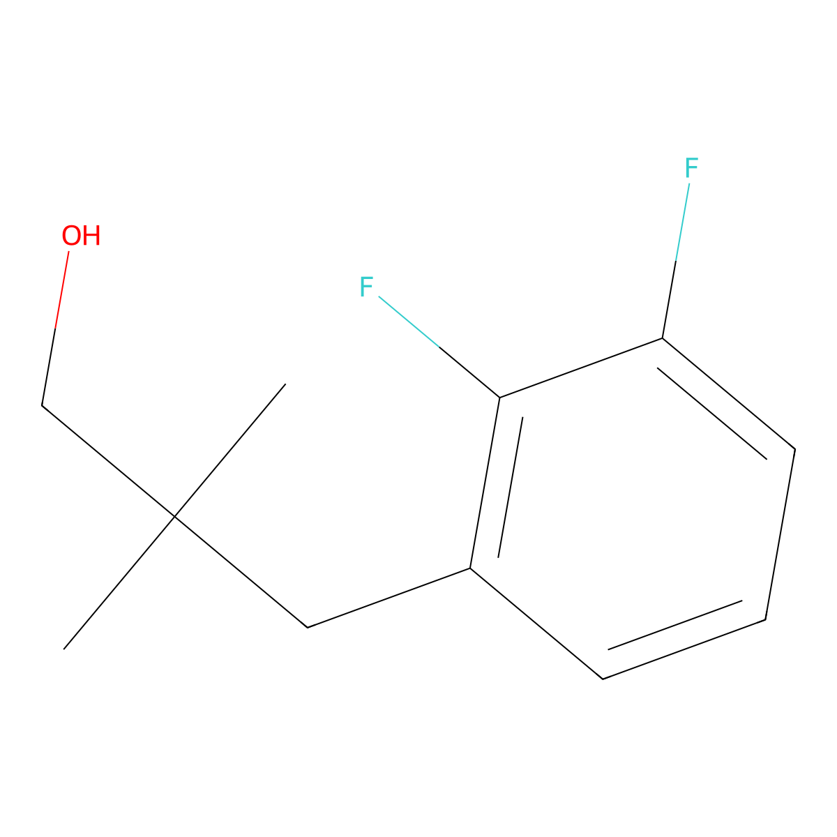 3-(2,3-Difluorophenyl)-2,2-dimethylpropan-1-ol molecular structure, CAS 1490597-47-1