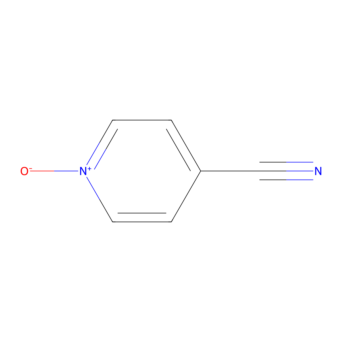 4-Pyridinecarbonitrile, 1-oxide molecular structure, CAS 14906-59-3