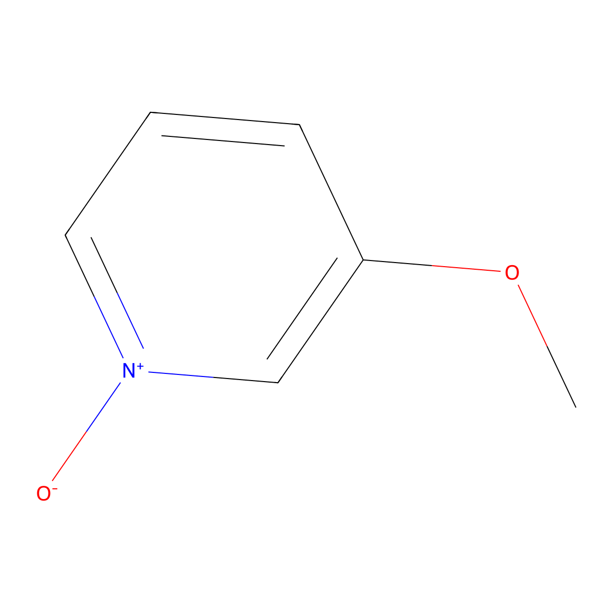 Pyridine, 3-methoxy-, 1-oxide molecular structure, CAS 14906-61-7