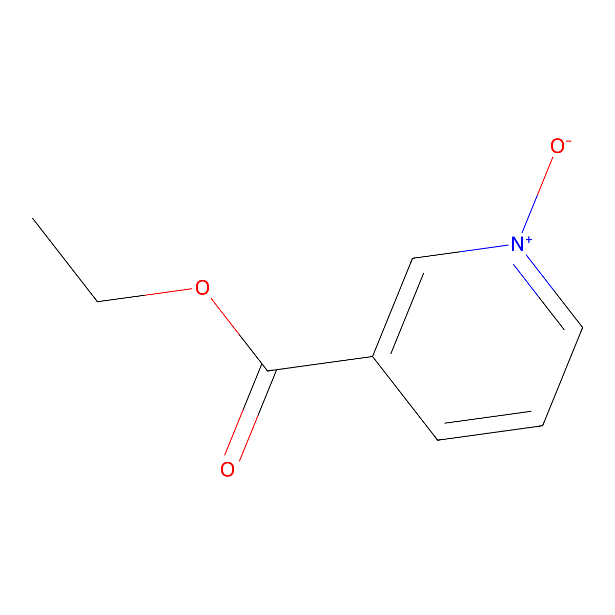 3-(Ethoxycarbonyl)pyridin-1-ium-1-olate molecular structure, CAS 14906-63-9