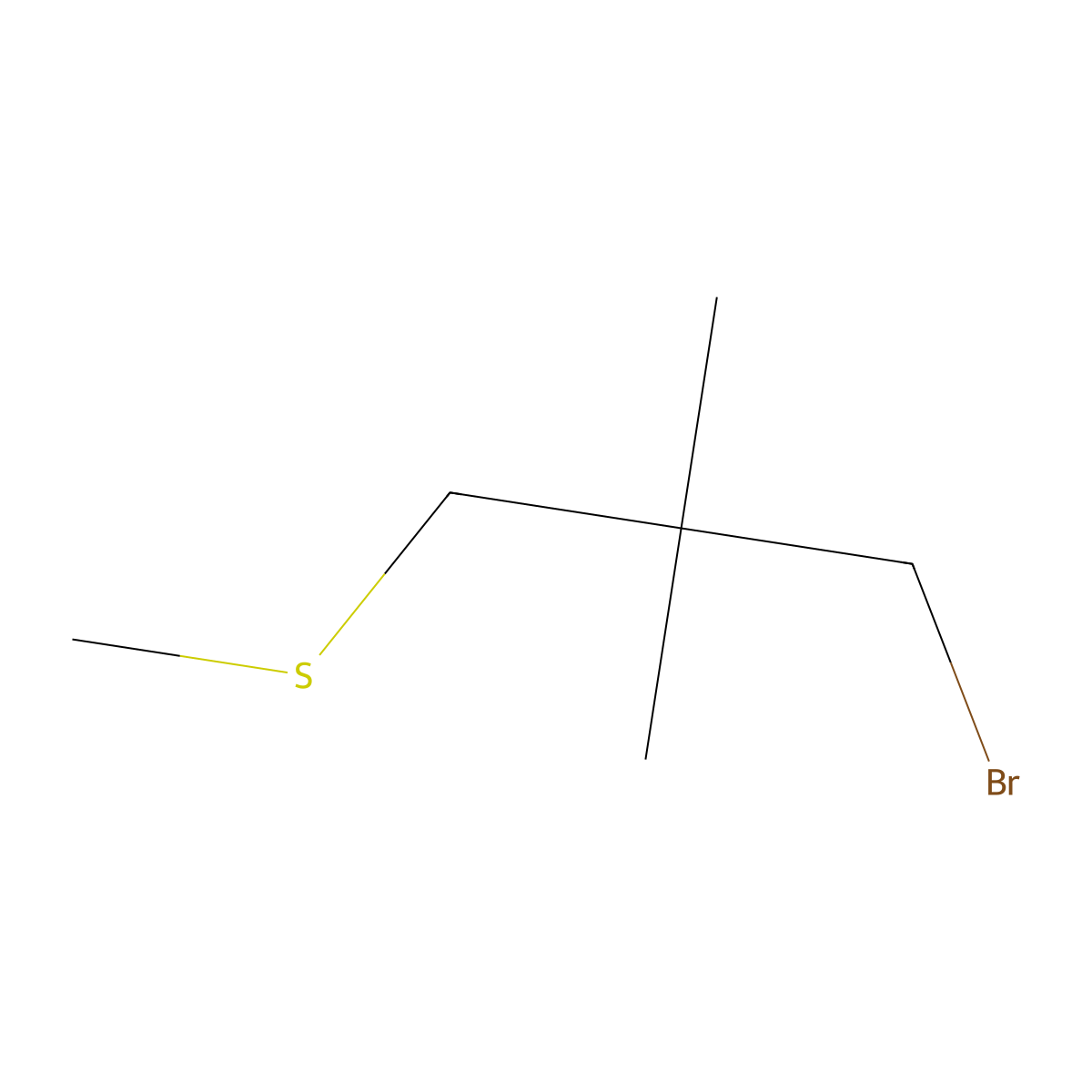 (3-Bromo-2,2-dimethylpropyl)(methyl)sulfane molecular structure, CAS 1490610-03-1