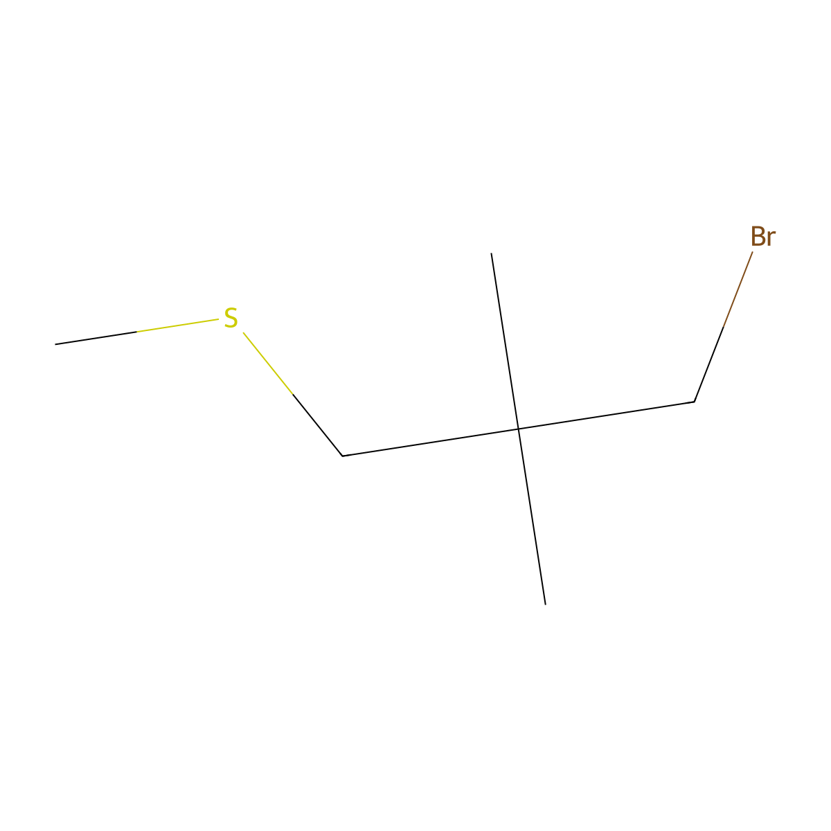 (3-Bromo-2,2-dimethylpropyl)(methyl)sulfane molecular structure, CAS 1490610-03-1