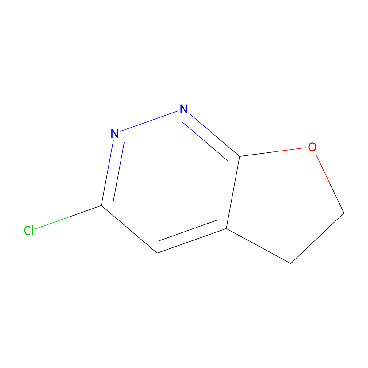 3-chloro-5H,6H-furo[2,3-c]pyridazine molecular structure, CAS 1490638-55-5