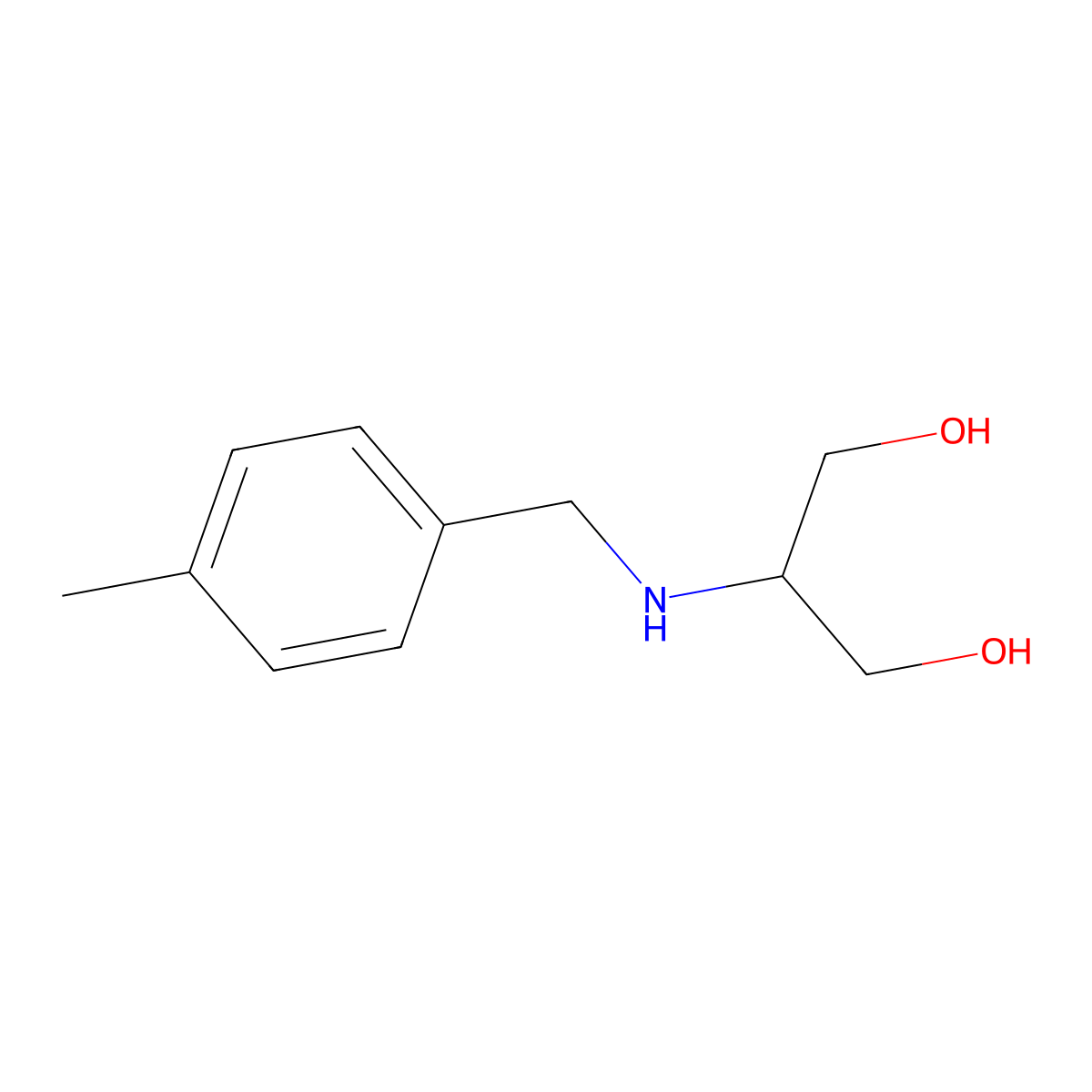2-{[(4-Methylphenyl)methyl]amino}propane-1,3-diol molecular structure, CAS 1490646-24-6